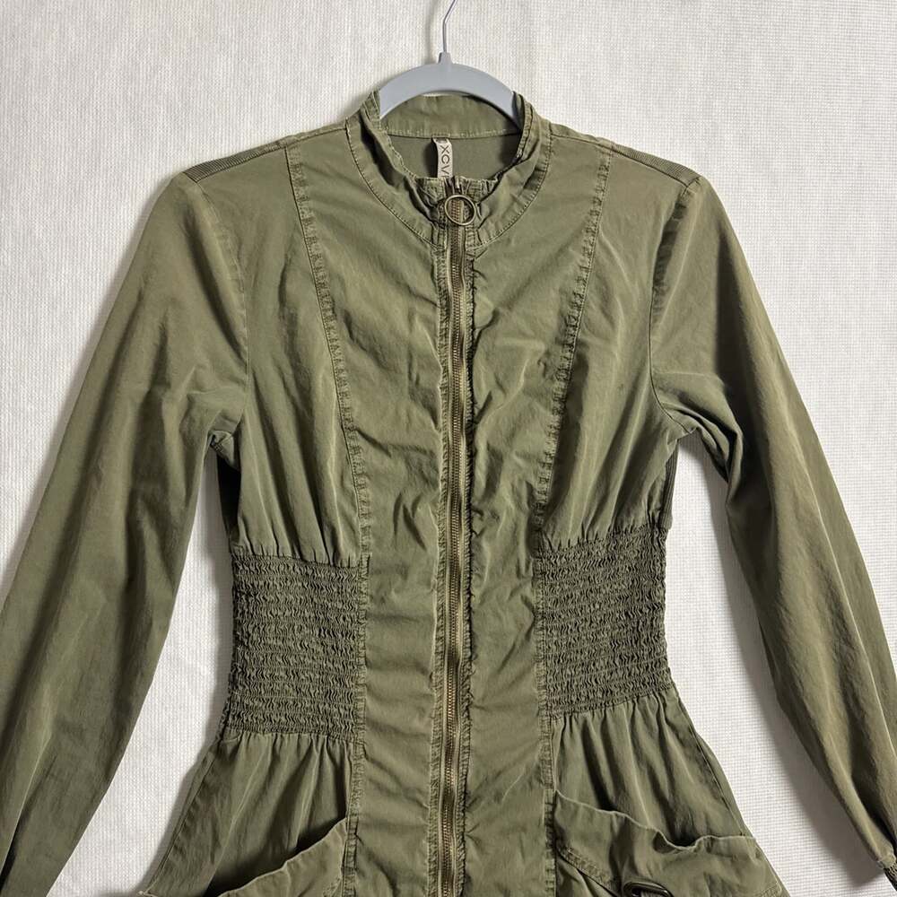 XCVI Women's XS Green Deschutes Jacket Dress Full Zip Lagenlook Midi Pockets - Picture 4 of 15